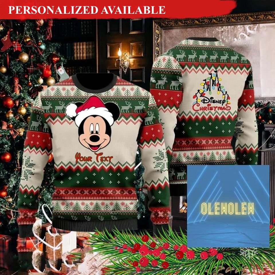 christmas mickey mouse sweater custom mickey mouse ugly sweater 5362