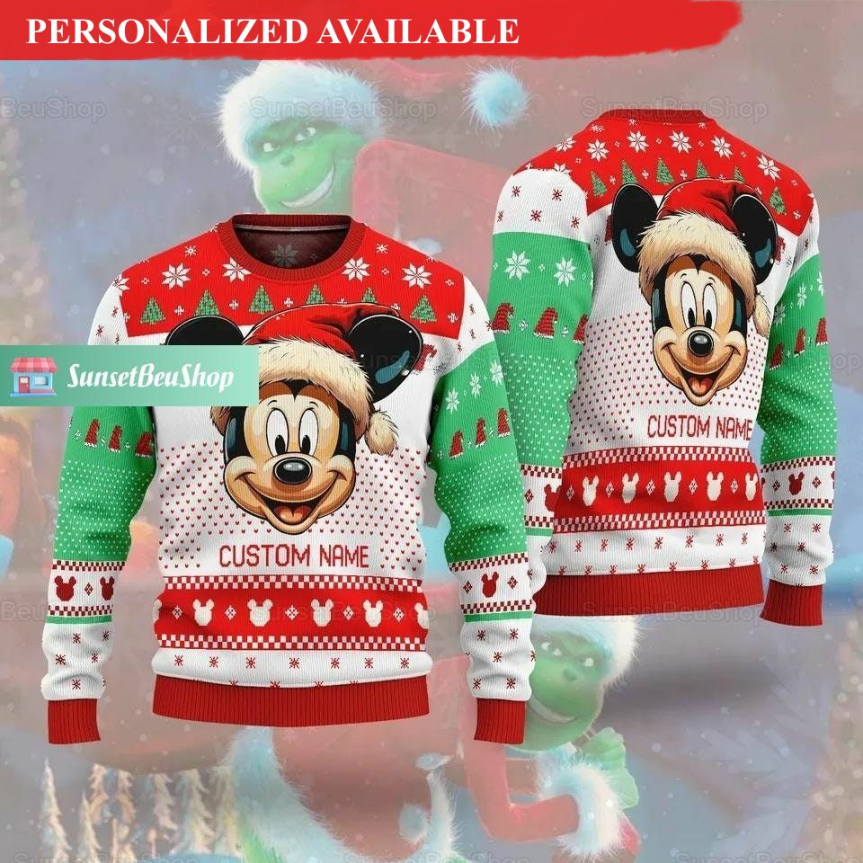 christmas mickey mouse sweater mickey mouse ugly sweater 2768