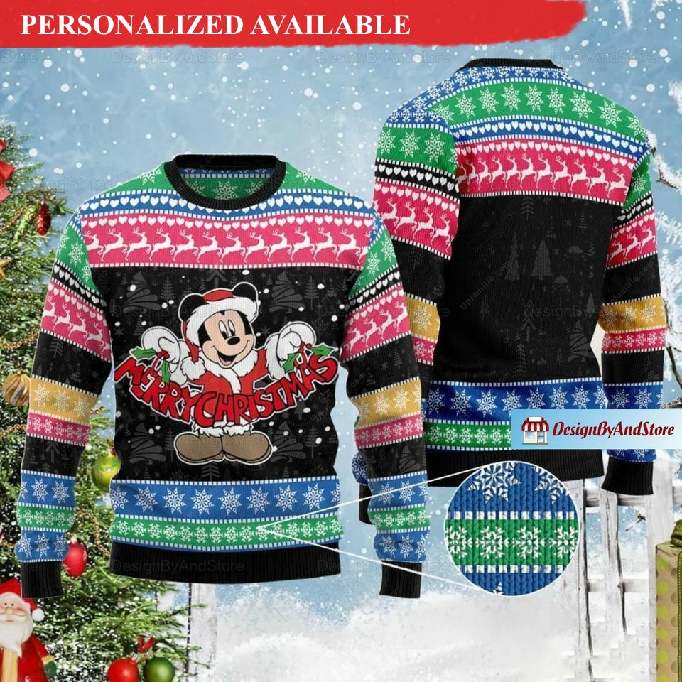 christmas mickey mouse sweater mickey mouse ugly sweater 2928