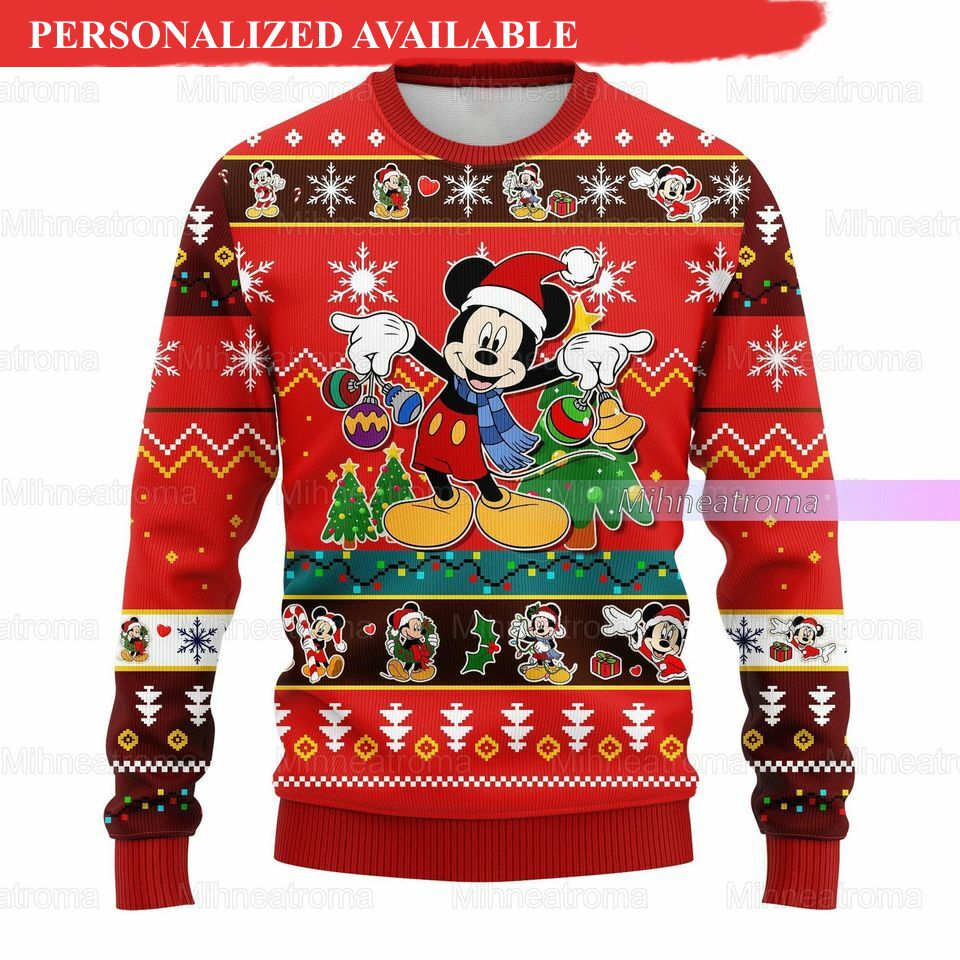 christmas mickey ugly sweater mickey ugly christmas sweater 8399