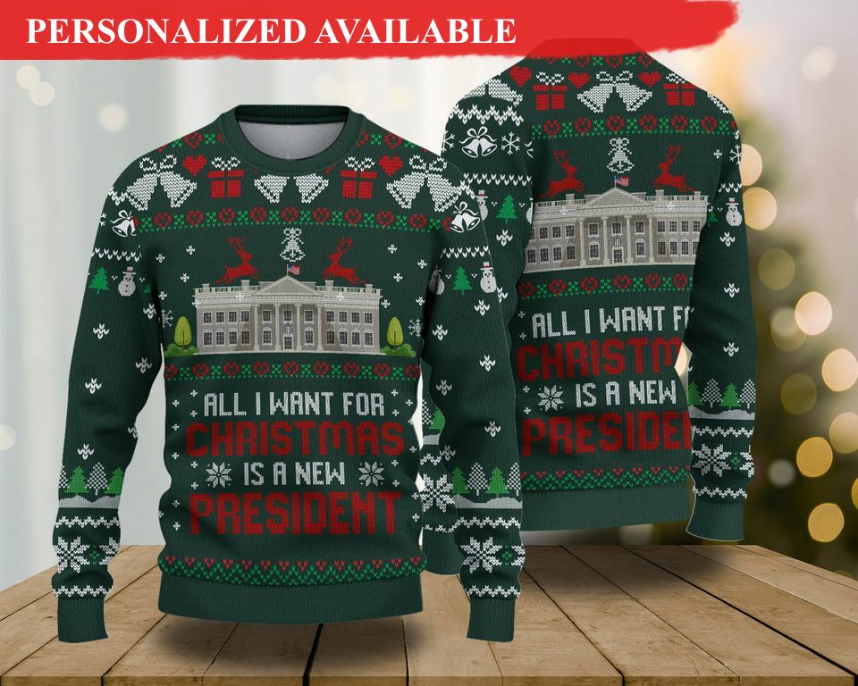 christmas president woolen sweater ugly christmas sweater 2052