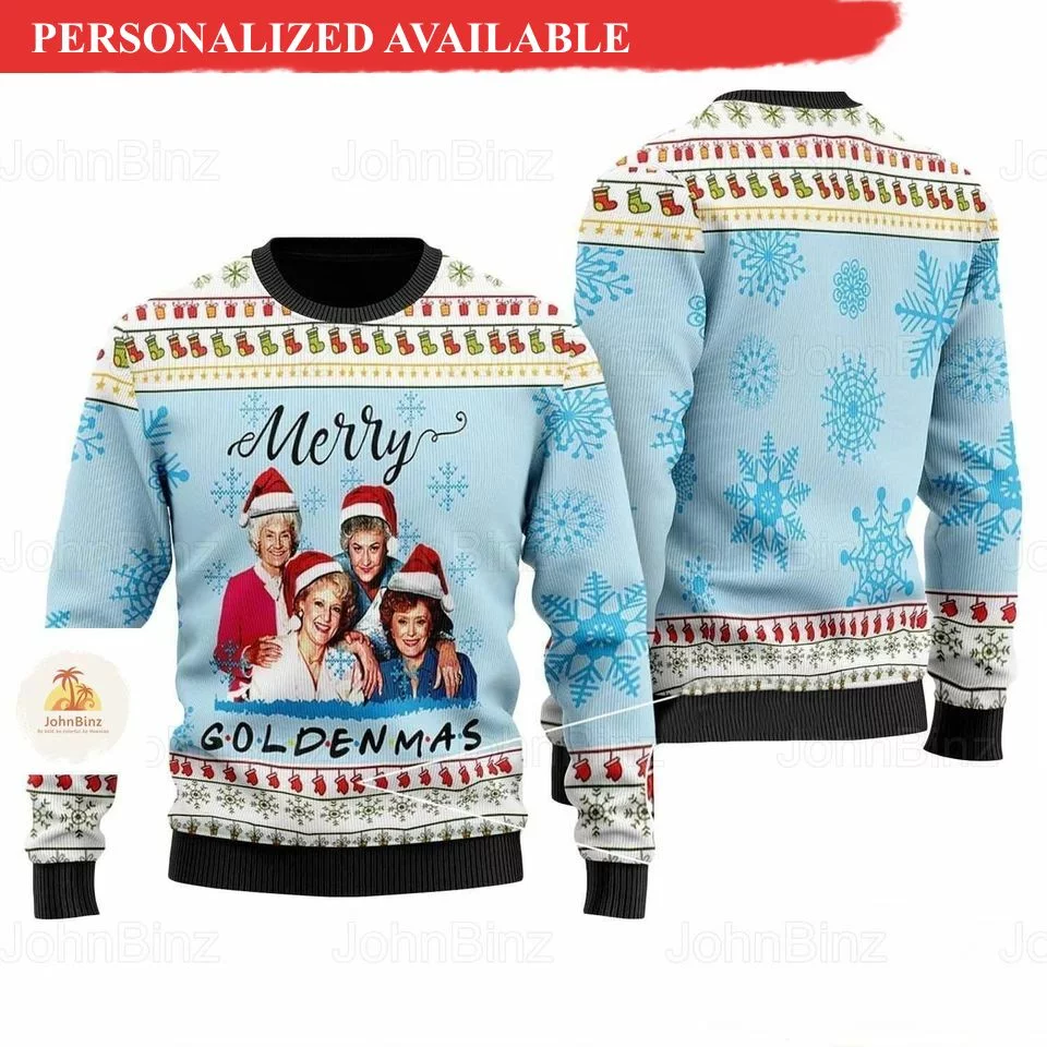 christmas stay golden ugly sweater stay golden christmas sweater 8976