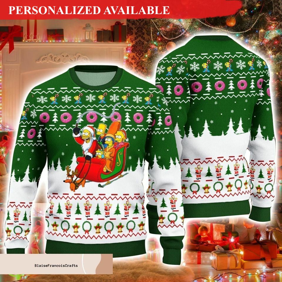 christmas the simpsons ugly sweater simpsons santa christmas sweater 2929