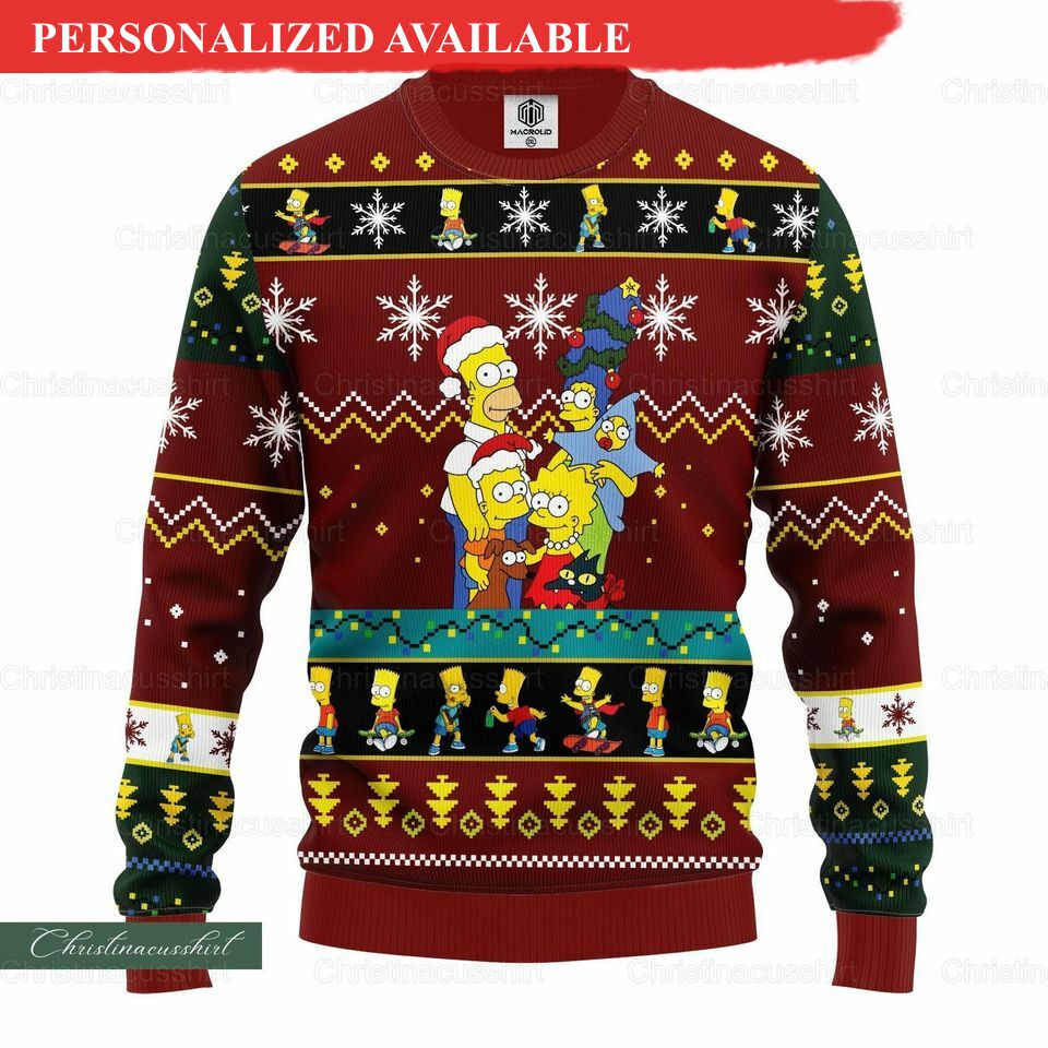 christmas the simpsons ugly sweater the simpsons sweater 1323