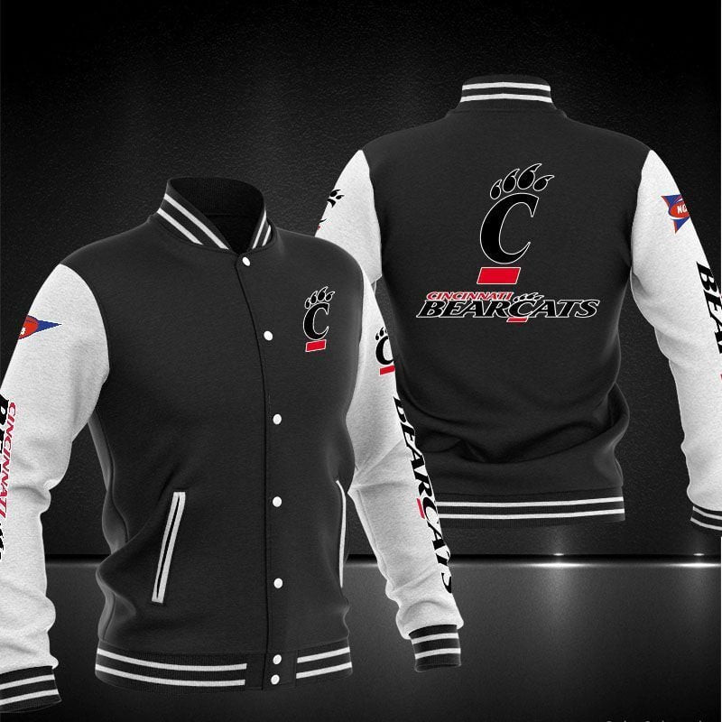 cincinnati bearcat ncaa team name and logo baseball varsity jacket baseball jacket all over print inx93