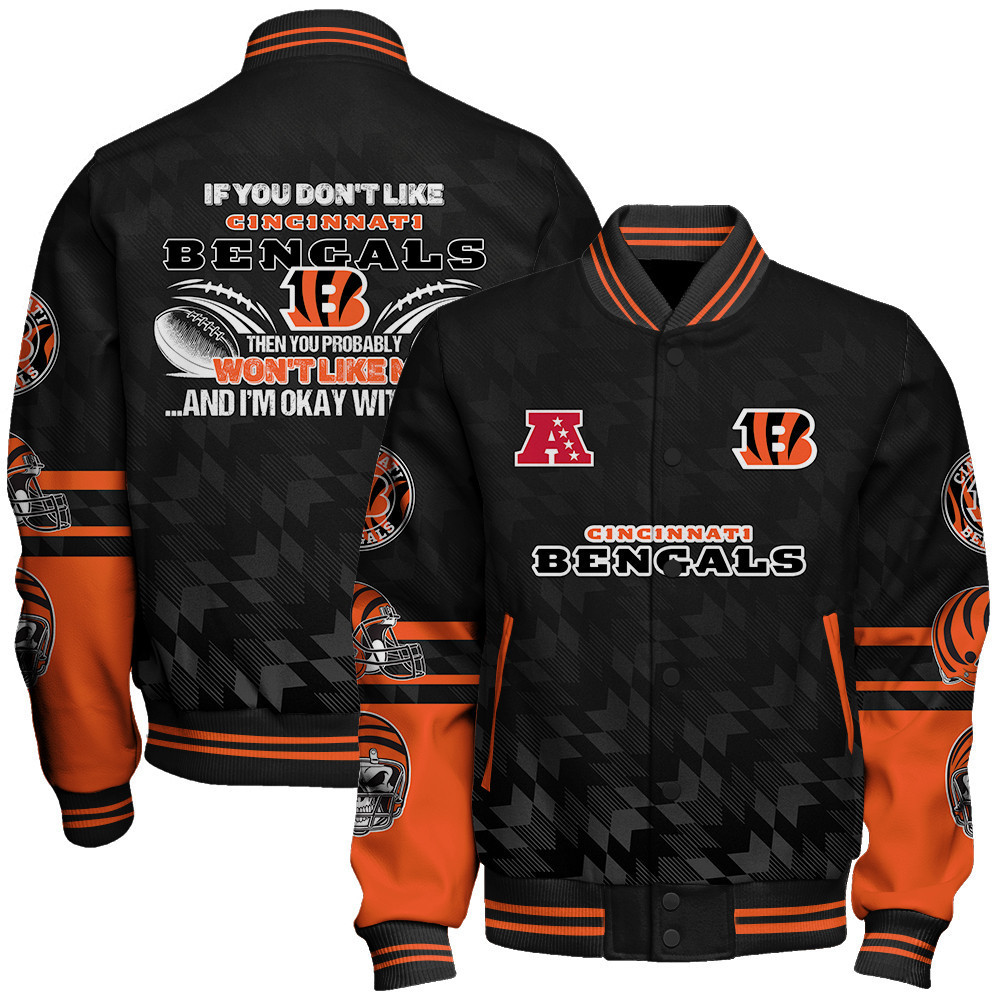 cincinnati bengals nfl 2024 american football conference unisex baseball varsity jacket baseball jacket all over print v12 a0ao7