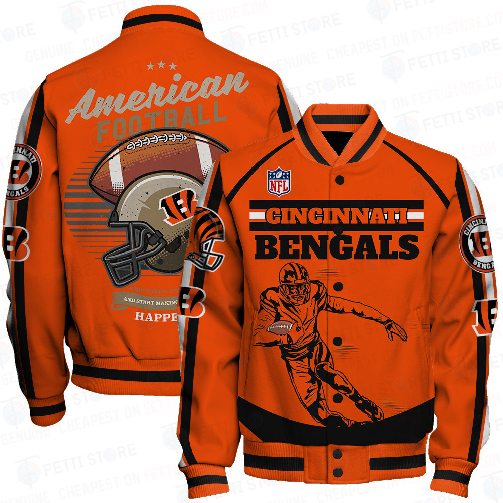 cincinnati bengals nfl baseball varsity jacket baseball jacket all over print stm v3 416od