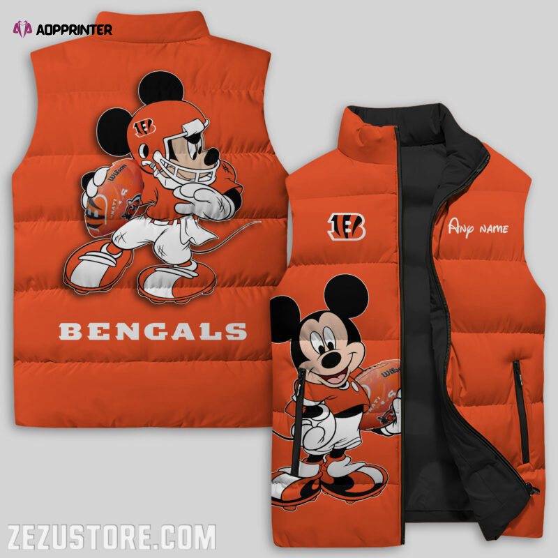 cincinnati bengals nfl sleeveless puffer jacket custom for fans gifts 3