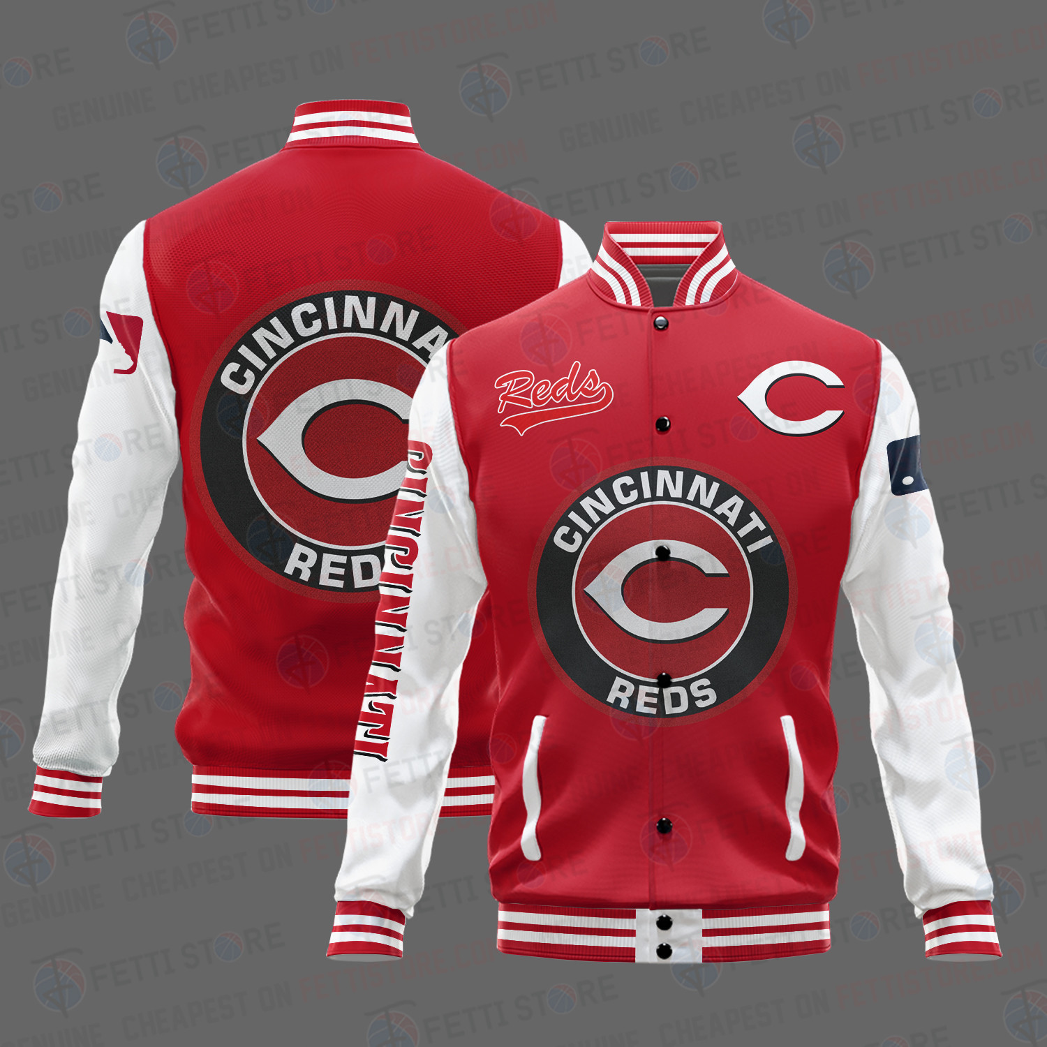 cincinnati reds mlb baseball varsity jacket baseball jacket all over print stm oqs0a