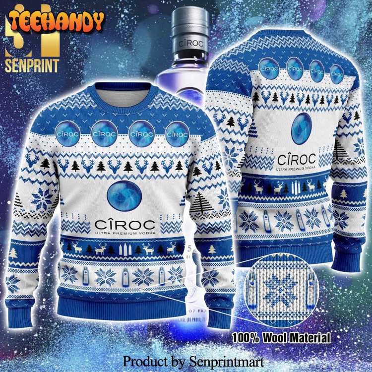 ciroc ultra premium vodka knitted ugly xmas sweater yu7rj