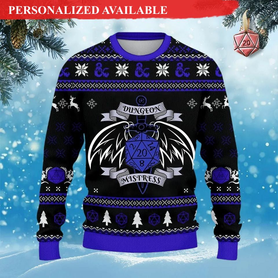 classes dungeon master ugly sweater 1410