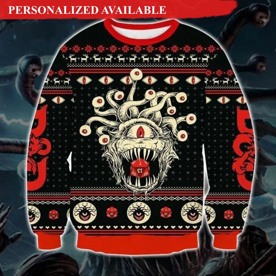 classes monster dungeons and dragons ugly sweater 7444