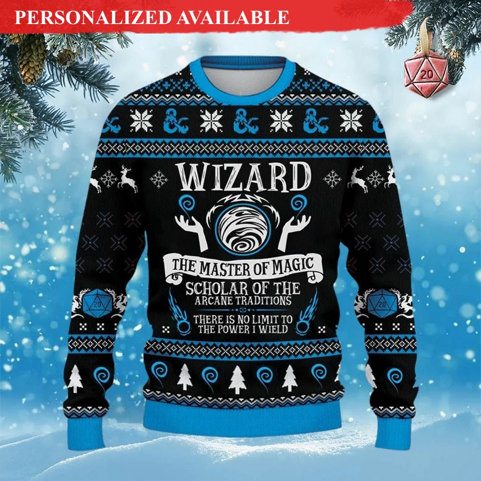 classes wizard dungeon master ugly sweater 1870