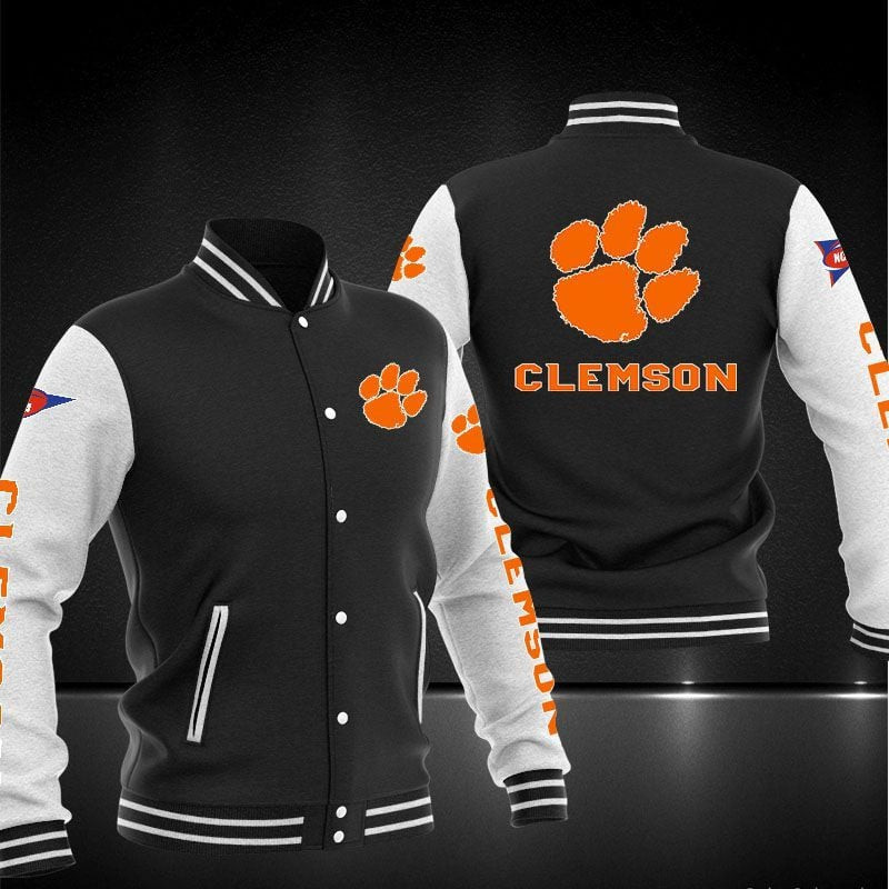 clemson tigers ncaa baseball varsity jacket baseball jacket all over print stuvc