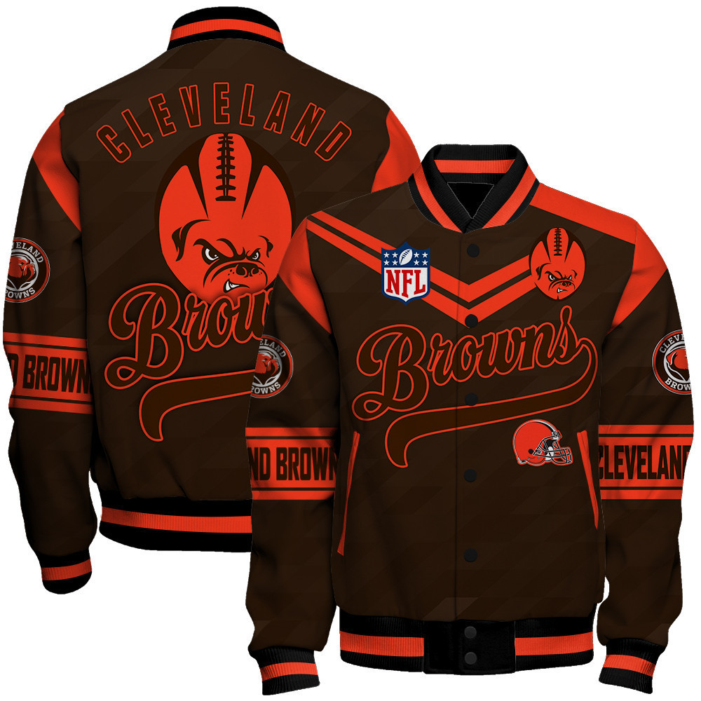 cleveland browns american football league pattern baseball varsity jacket baseball jacket all over print sh1 v2 0fncc