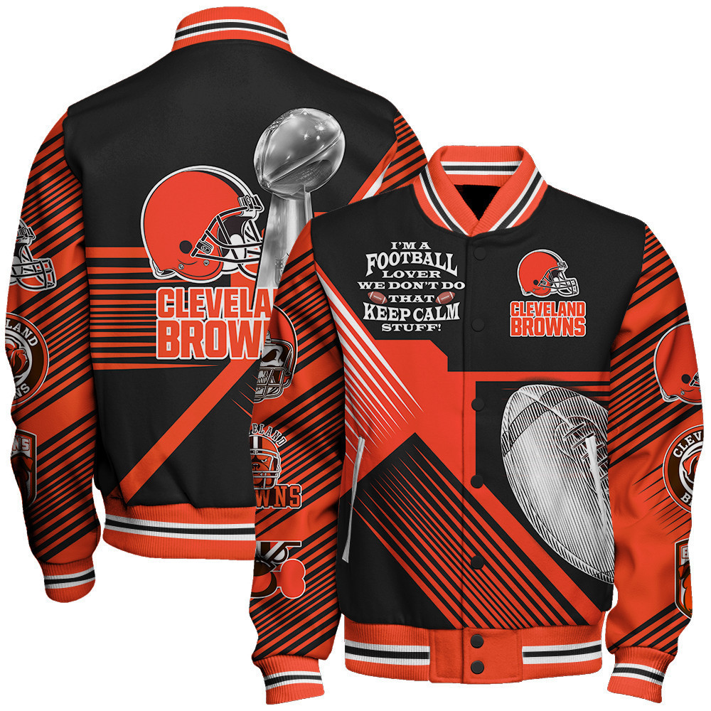 cleveland browns nfl baseball varsity jacket baseball jacket all over print stm v2 eozit