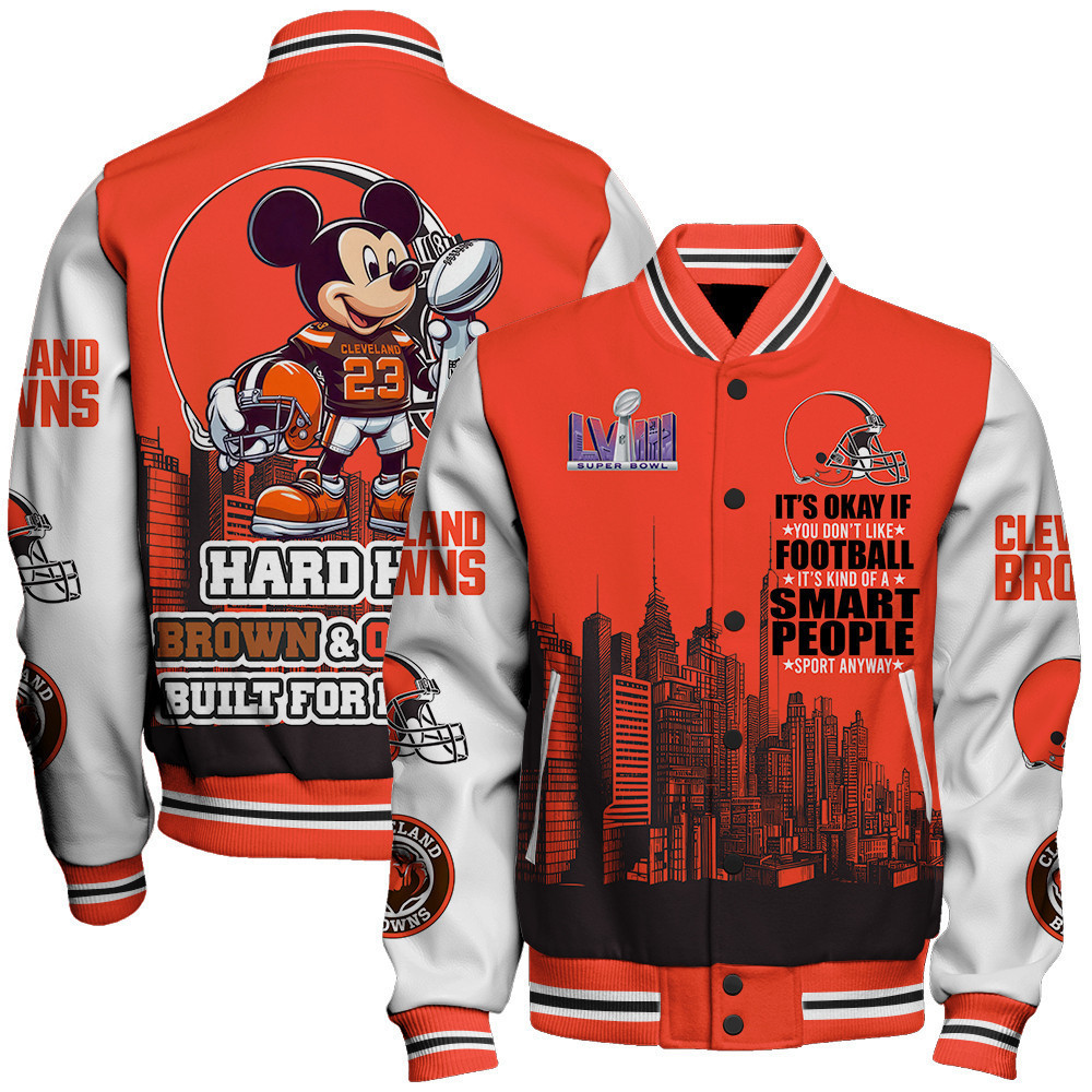 cleveland browns nfl baseball varsity jacket baseball jacket all over print stm v5 2esix