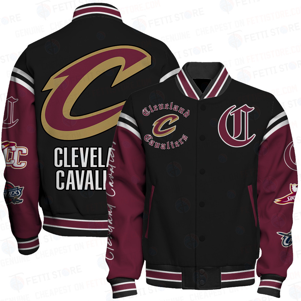 cleveland cavaliers nba baseball varsity jacket baseball jacket all over print sfat v12 hva8w