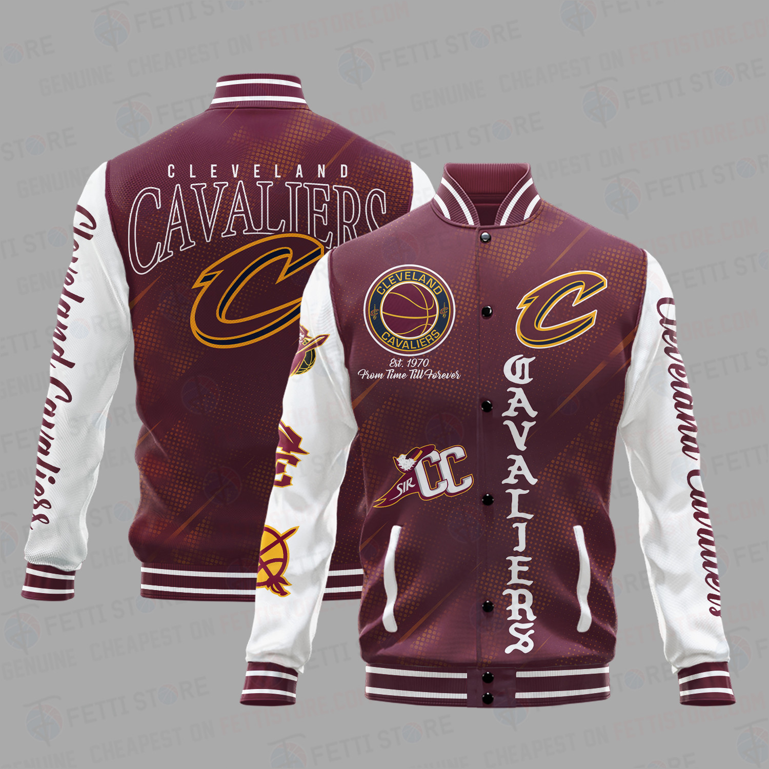 cleveland cavaliers nba baseball varsity jacket baseball jacket all over print sh1 v2 6yyol