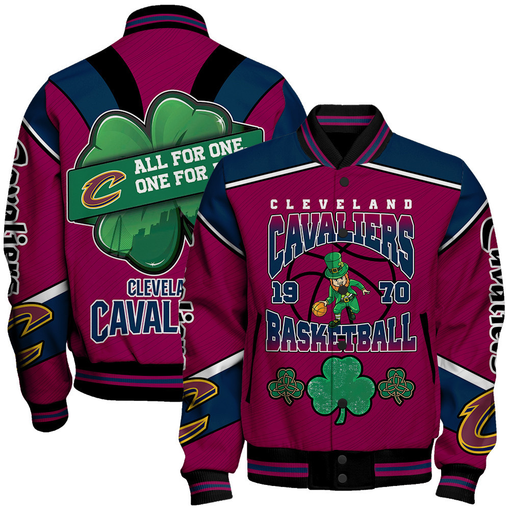 cleveland cavaliers nba baseball varsity jacket baseball jacket all over print stm v20 upbqu