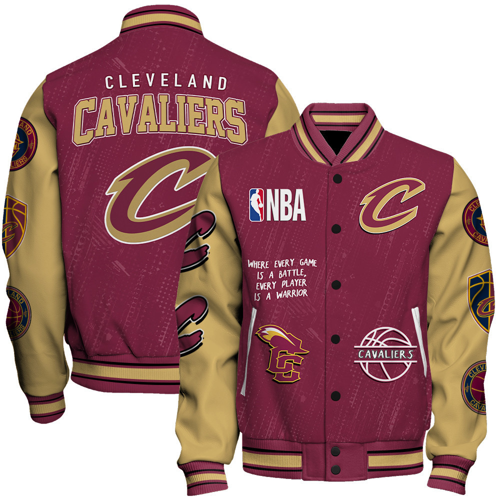 cleveland cavaliers team logo nba 2024 baseball varsity jacket baseball jacket all over print sfat v13 jqqlb