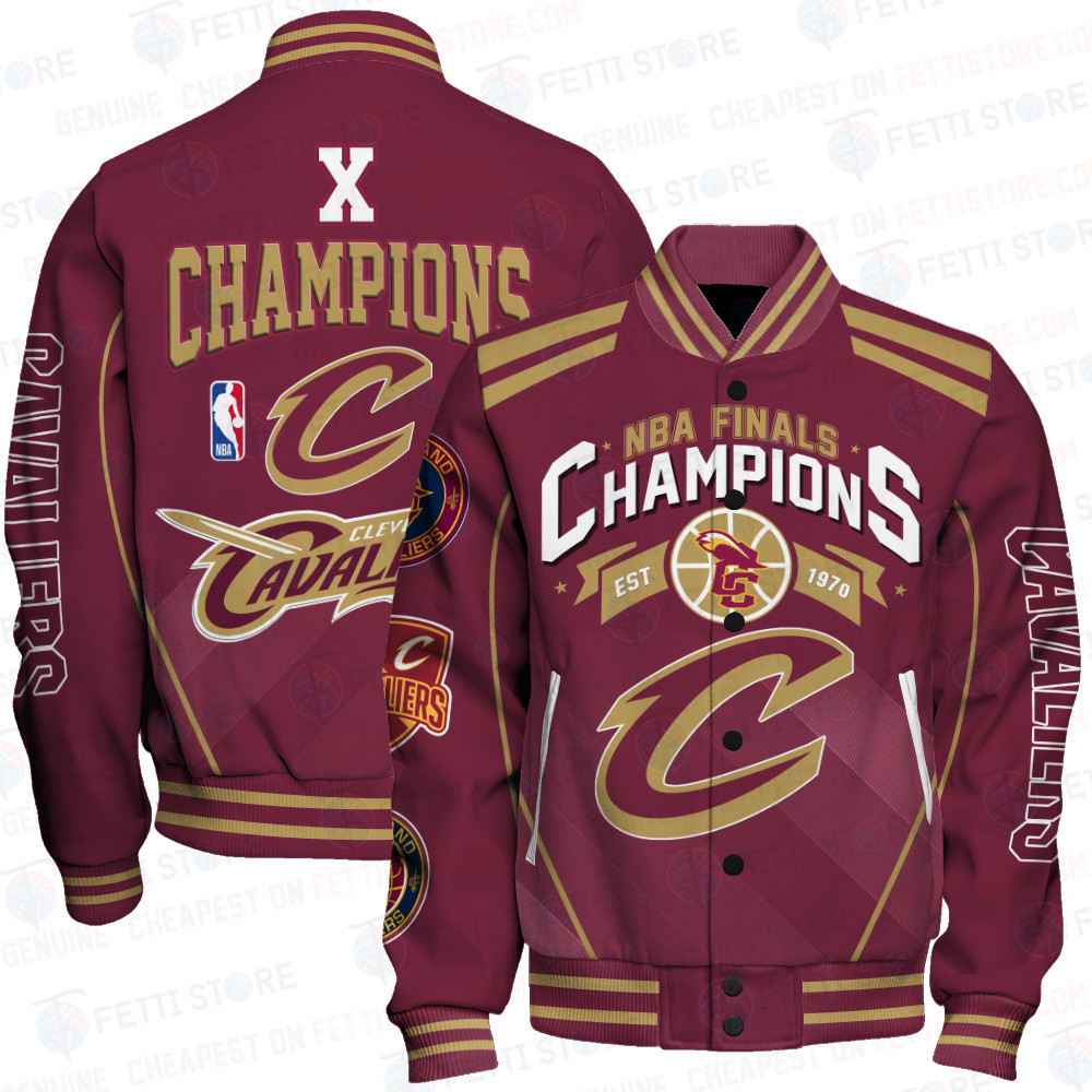 cleveland cavaliers x champions basketball team print baseball varsity jacket baseball jacket all over print sfat v24 0dxty