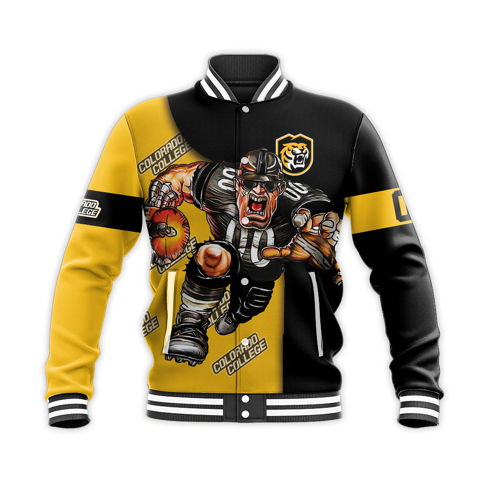 colorado college tigers baseball jacket button up zipper hooded all over print football go on gift for fans ncaa wobpu