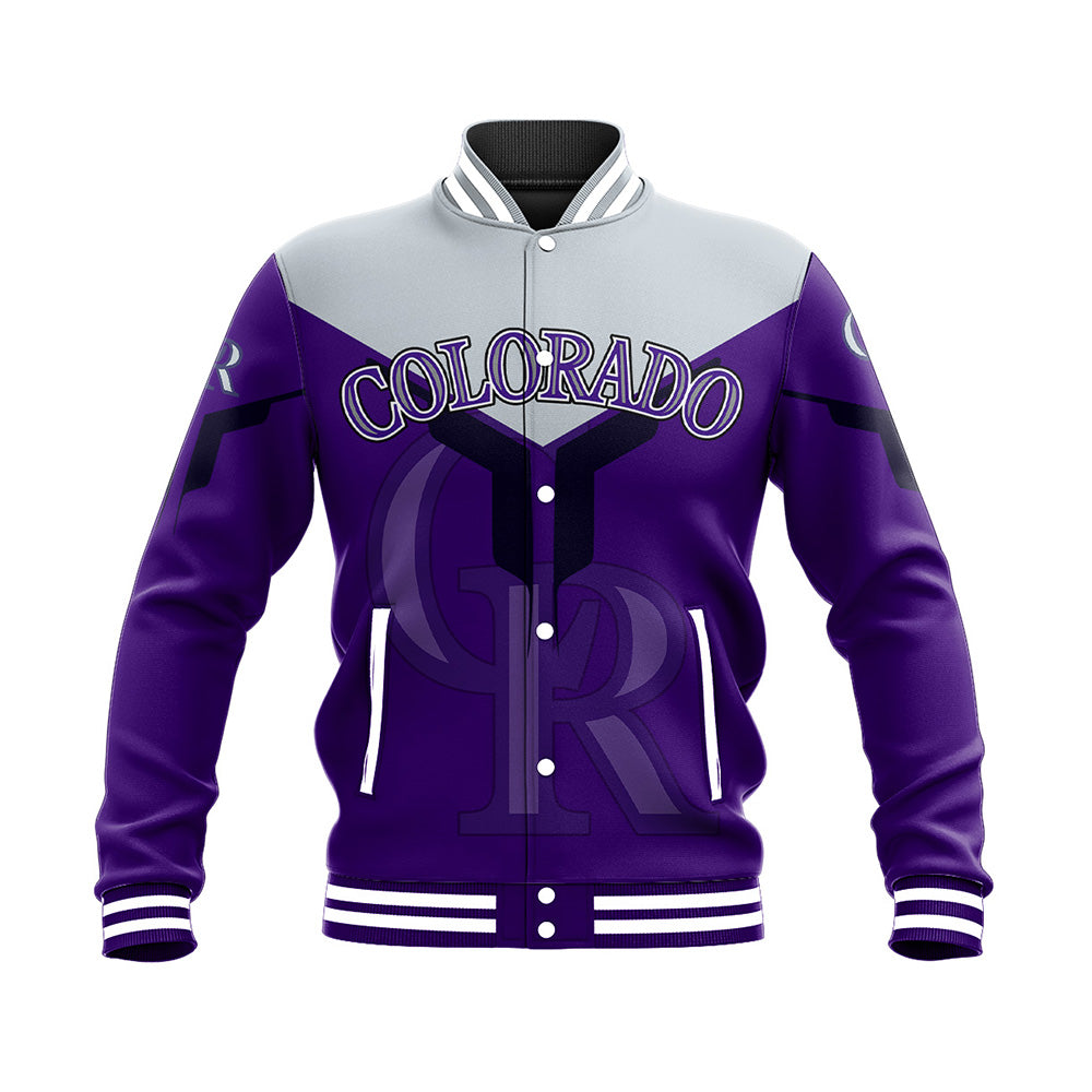 colorado rockies baseball jacket button up zipper hooded all over print drinking style mlb es2cw