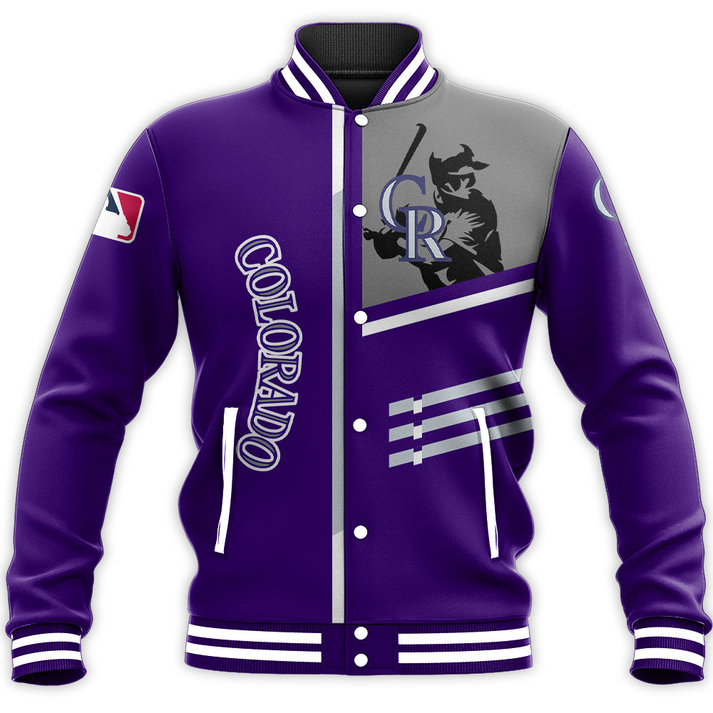 colorado rockies baseball jacket button up zipper hooded all over print personalized baseball for fan mlb 98ag7