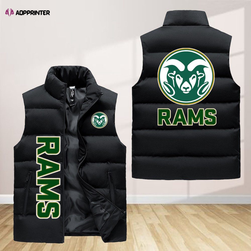 colorado state rams sleeveless puffer jacket custom for fans spj0447