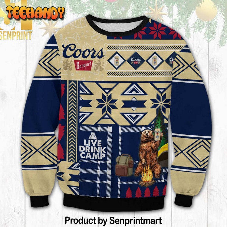 coors banquet camping for christmas gifts ugly xmas sweater brl8o