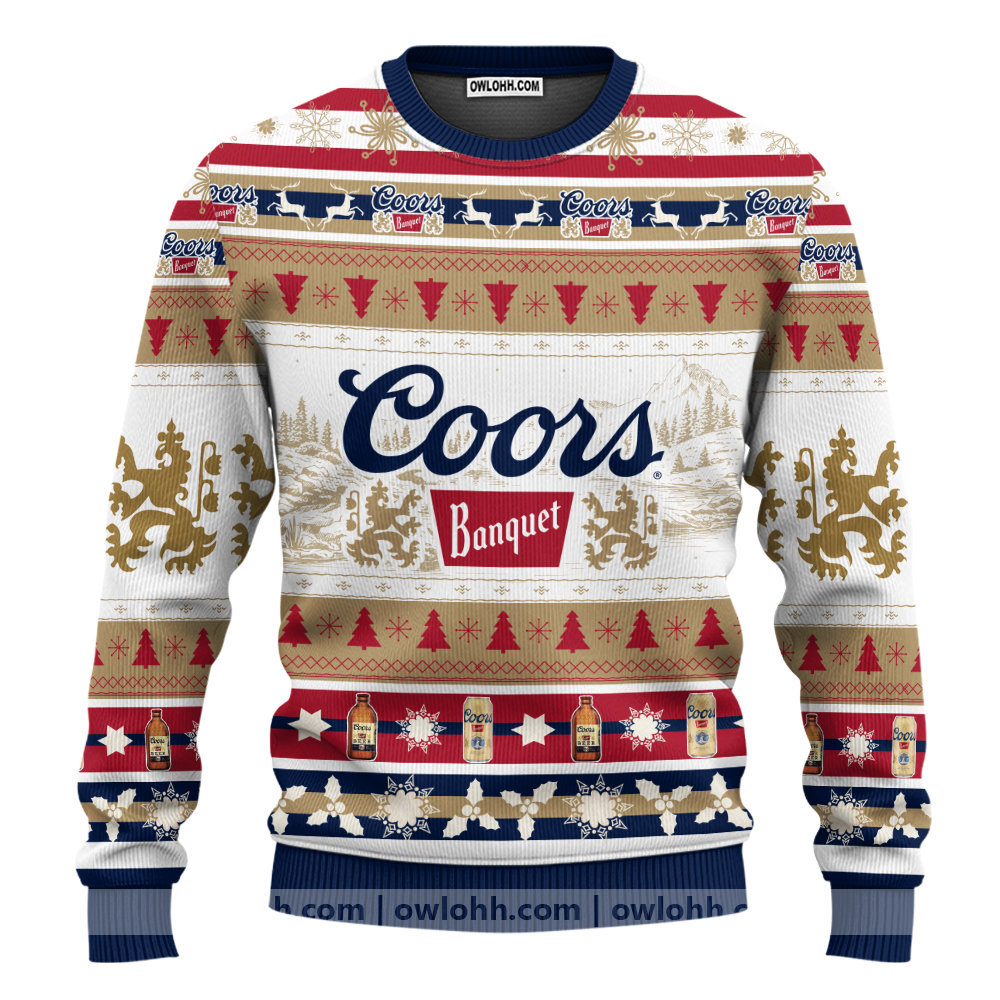 coors banquet merry christmas sweater ugly christmas sweaters owl ohh ylrwr