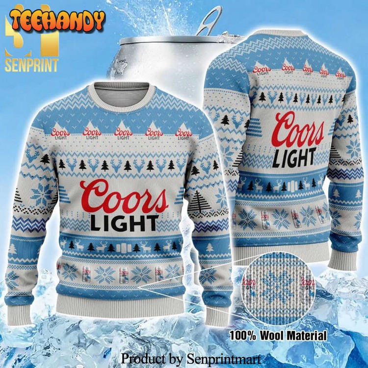 coors light beer knitted ugly xmas sweater 12aig