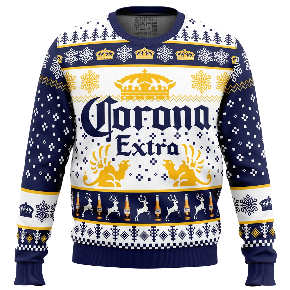 corona Ugly Christmas Sweater front mockup