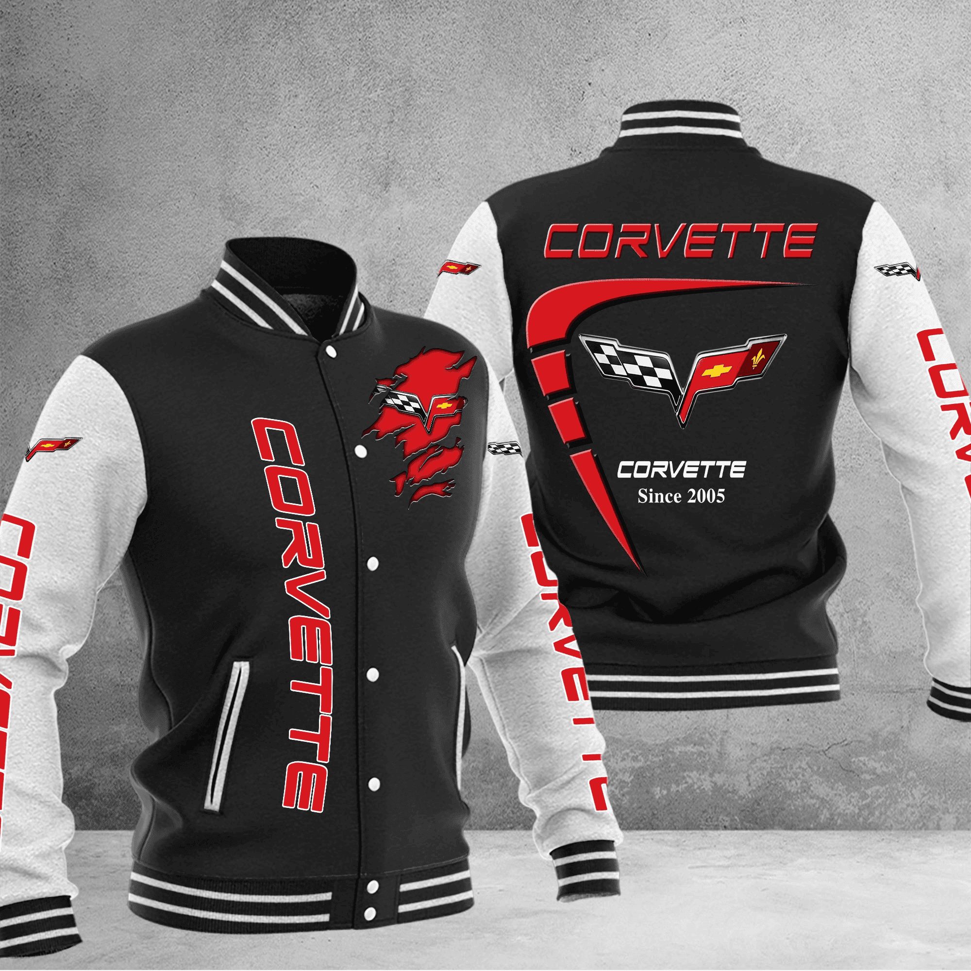 corvette c 6 baseball varsity jacket baseball jacket all over print 5ztyo