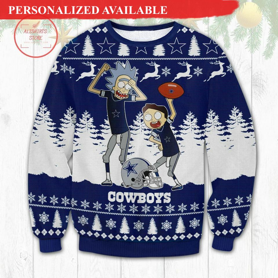 cowboys football christmas ugly sweater sweatshirt 7447