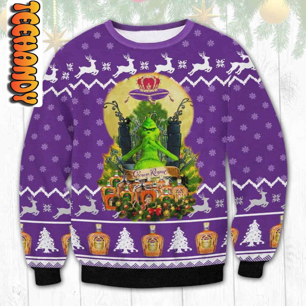 crown royal grinch king ugly sweater50032