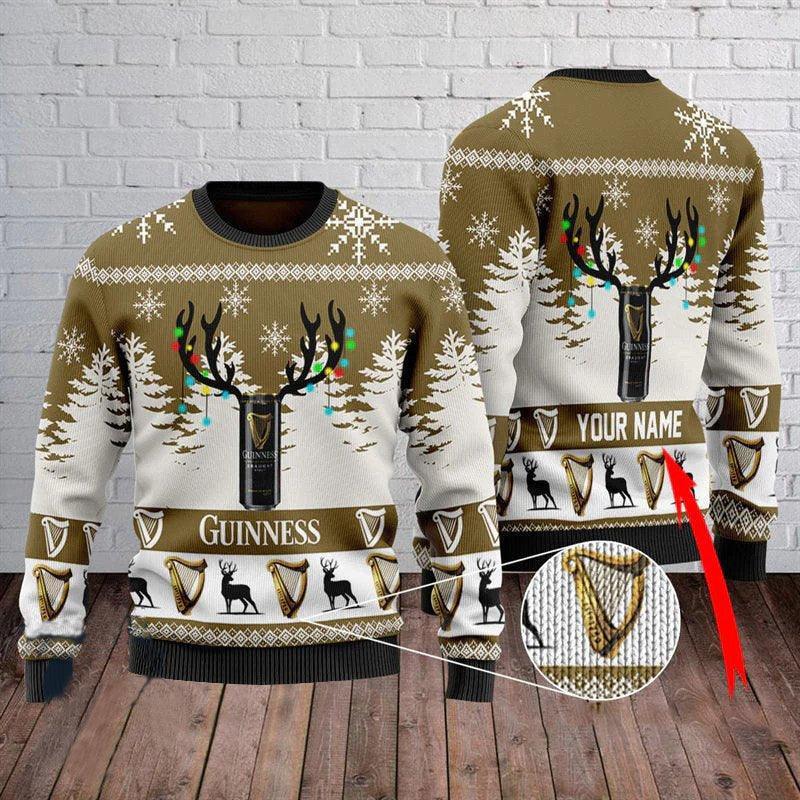 custom name guinness christmas sweater flexiquor com 35665831788823copy