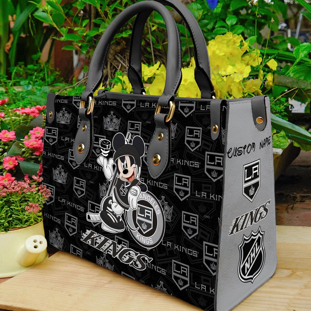 custom name ncaa los angeles kings women leather hand bag mickey lover 9e35a