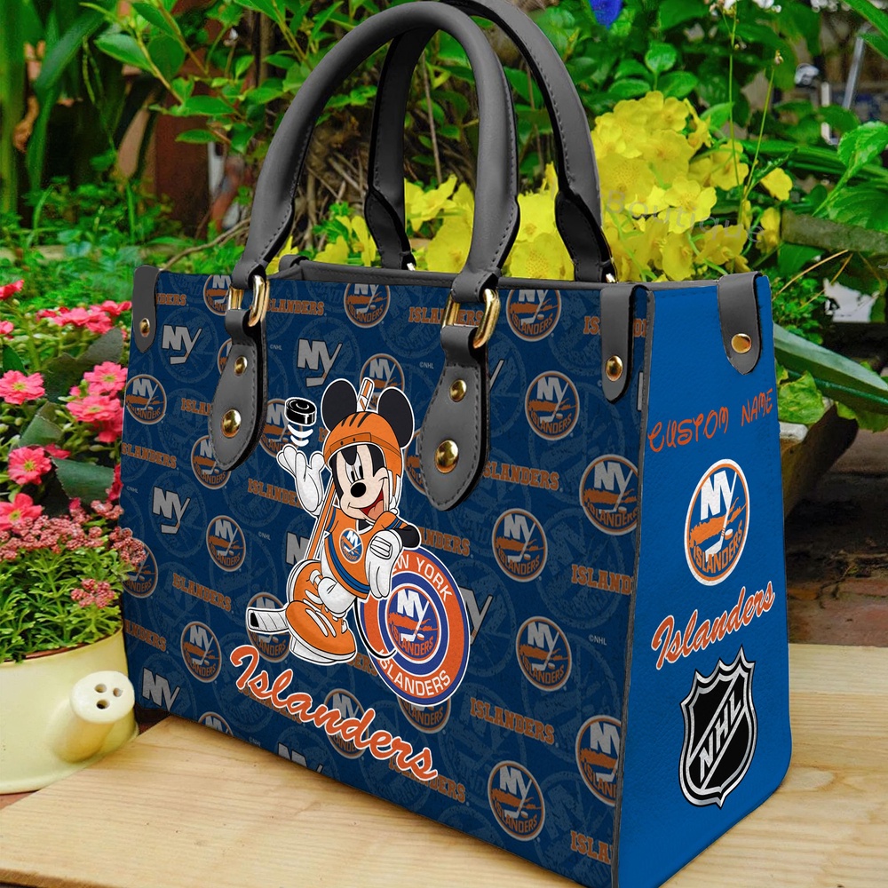 custom name ncaa new york islanders women leather hand bag mickey lover 2z1rs