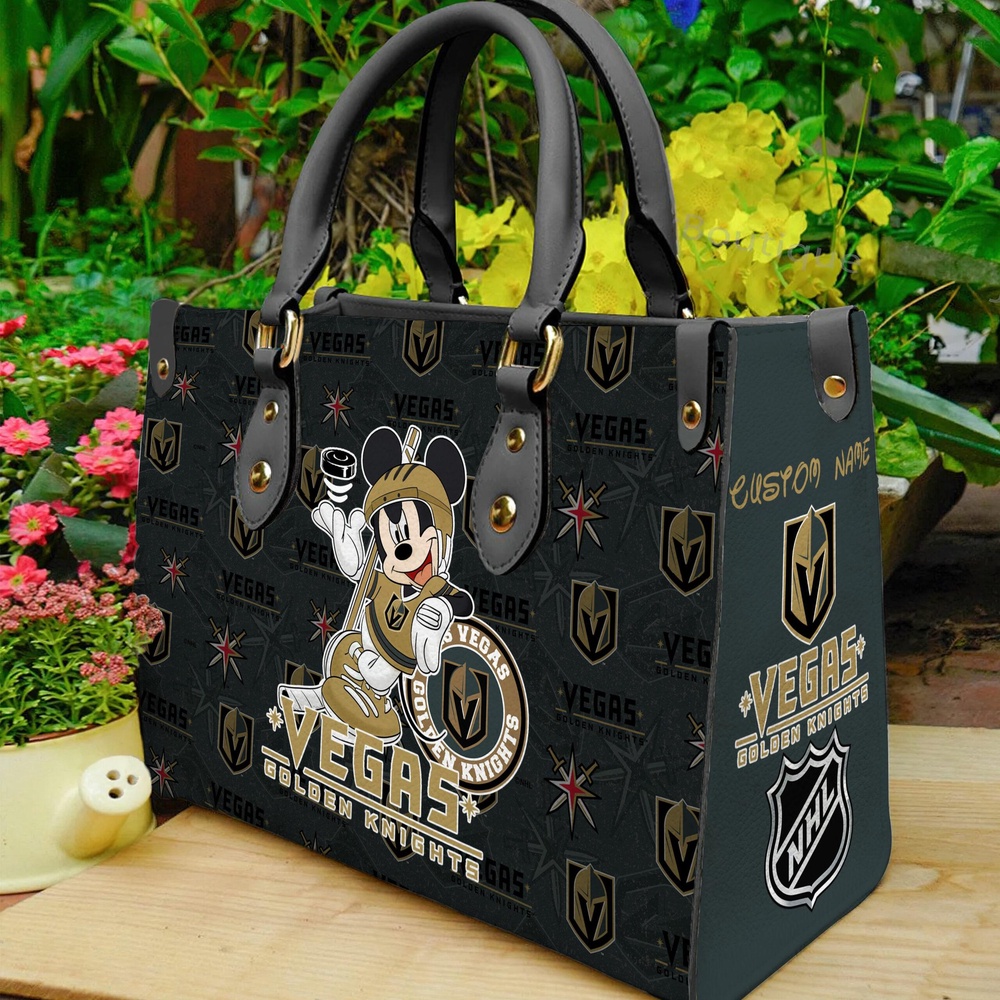 custom name ncaa vegas golden knights women leather hand bag mickey lover eyt4m