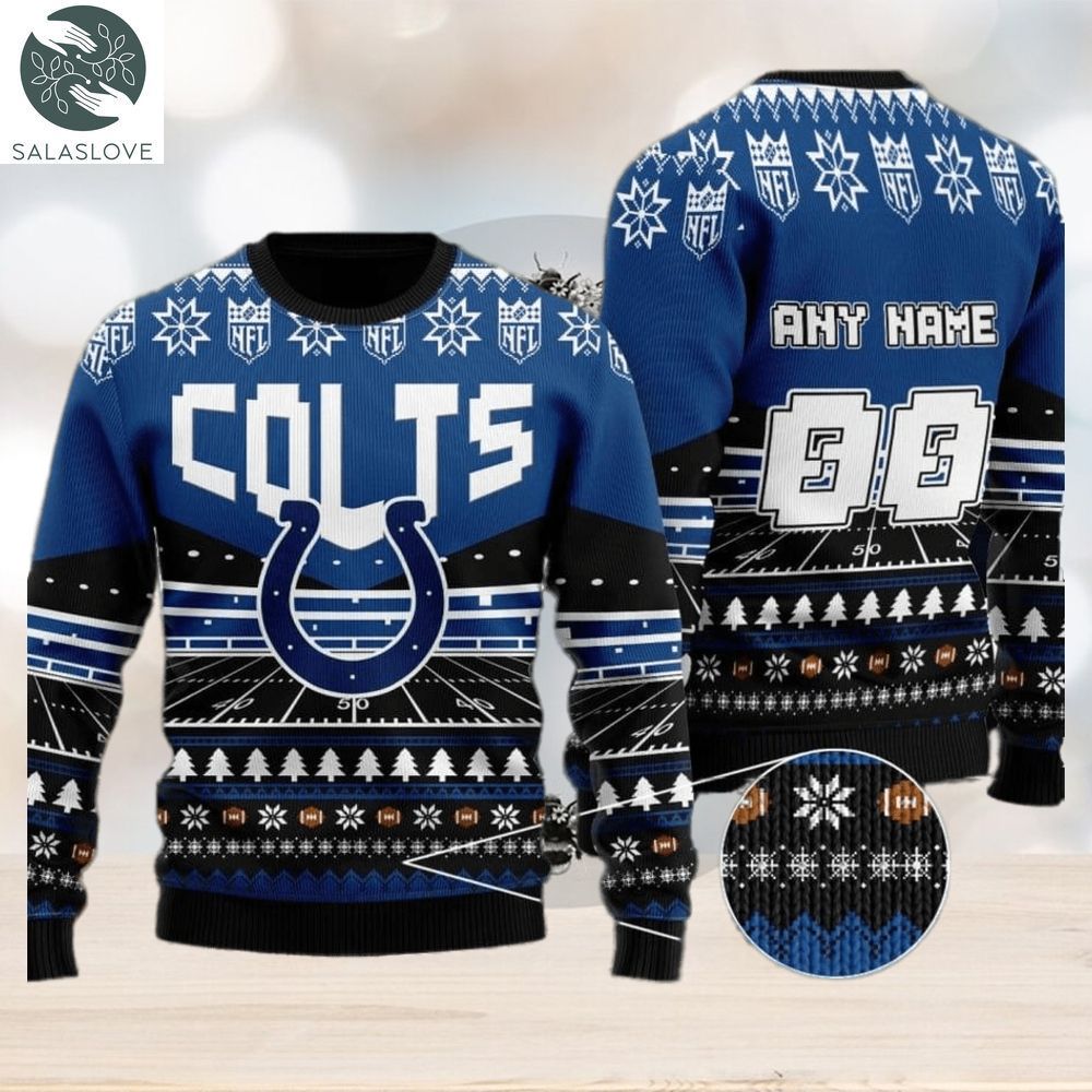 custom name number nfl indianapolis colts rugby stadium ugly christmas sweater 1 mgxn8p