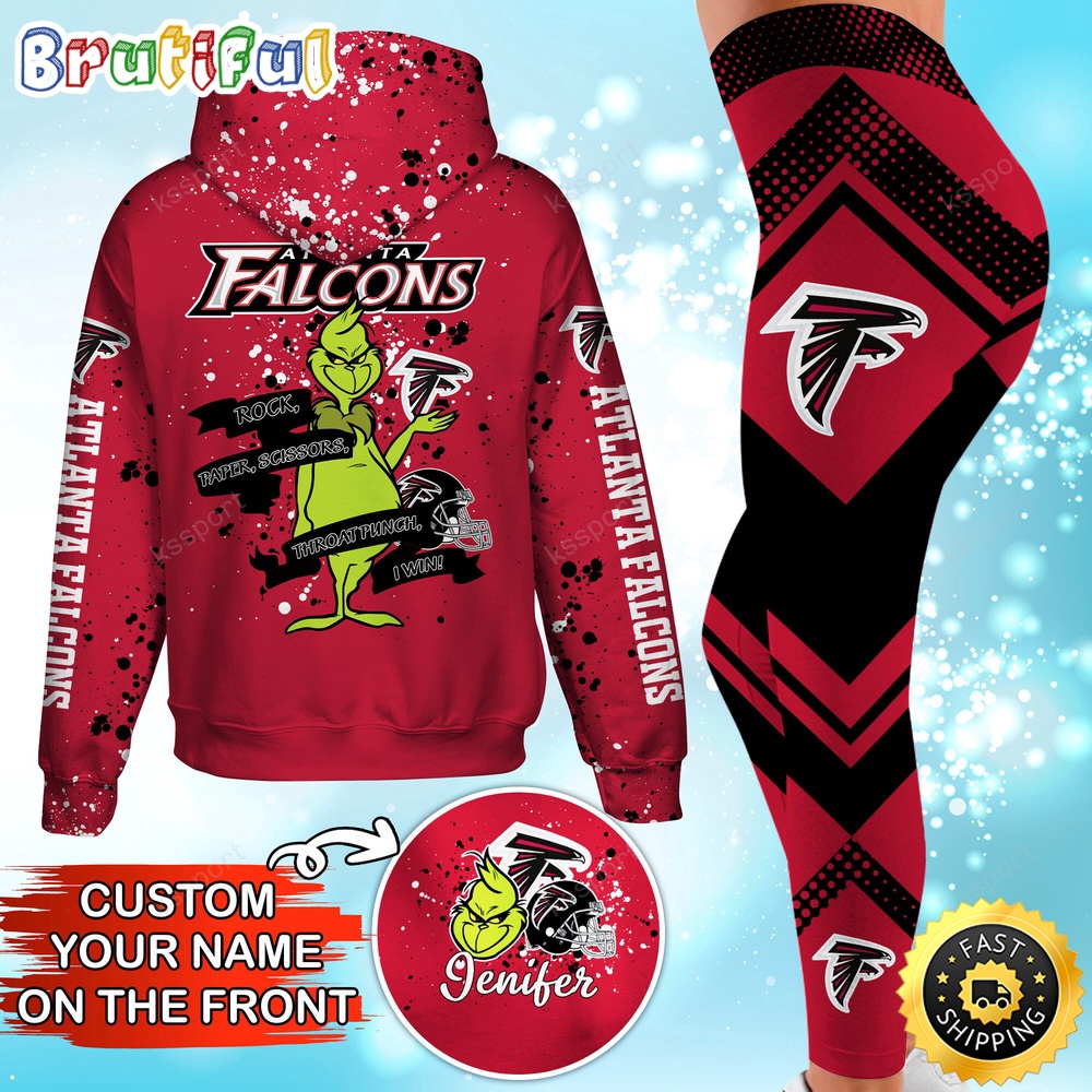 custom nfl atlanta falcons hoodie leggings the grinch hoodie rock paper scissors throat punch i win 5cxlt