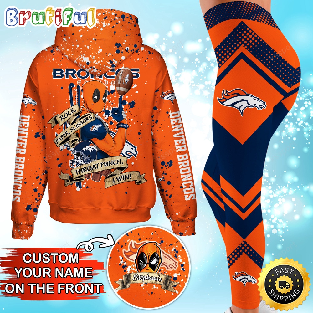 custom nfl denver broncos hoodie leggings rock paper scissors throat punch i win hoodie wleu7