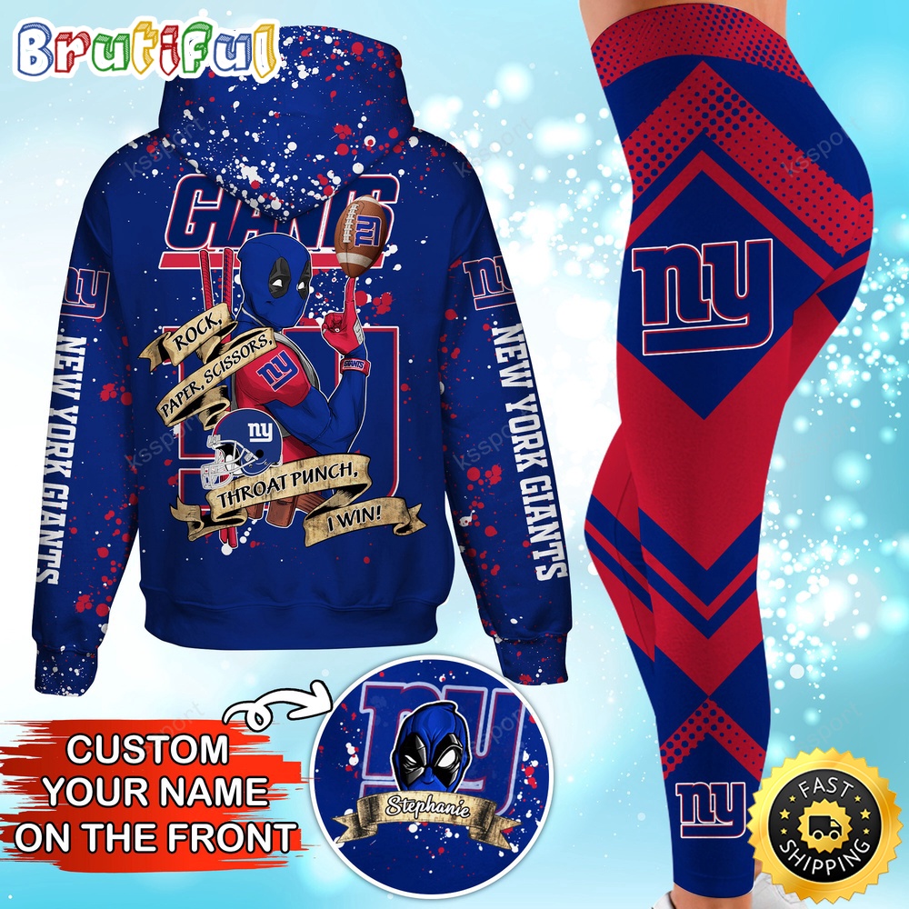 custom nfl new york giants hoodie leggings rock paper scissors throat punch i win hoodie dujpn