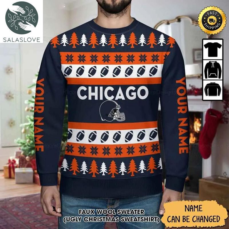 customized chicago bears ugly christmas sweater gift for fan 1 zfkcxv