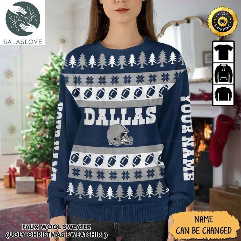 customized dallas cowboys ugly christmas sweater 1 jhehiw