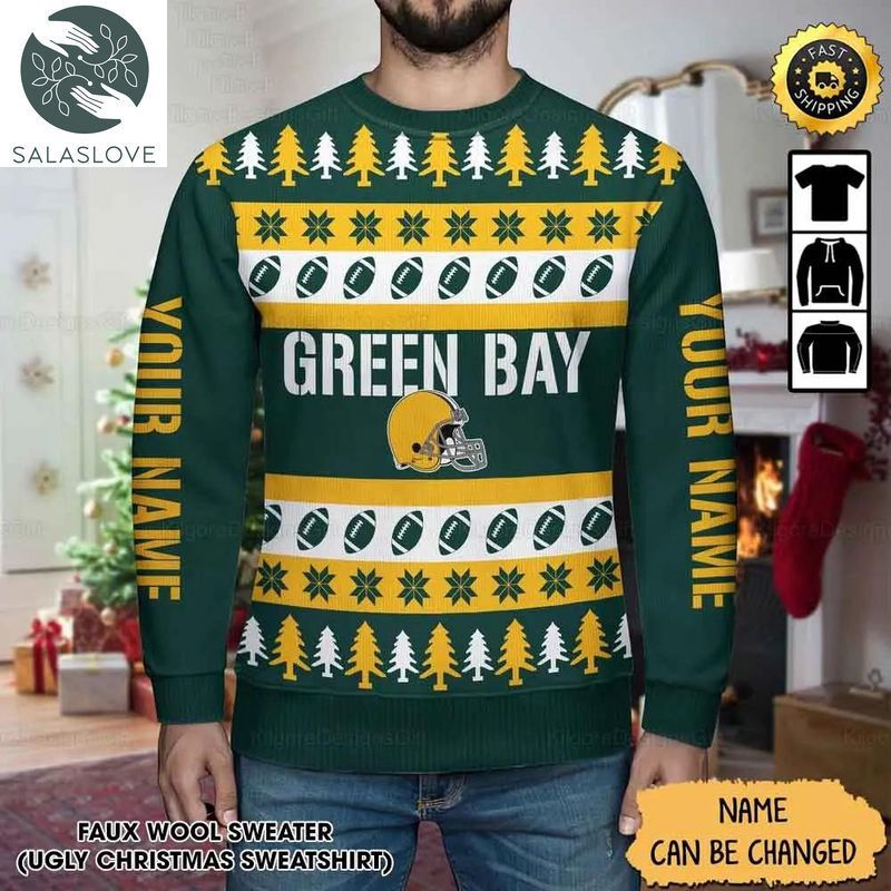 customized green bay packers ugly christmas sweater 1 y10air