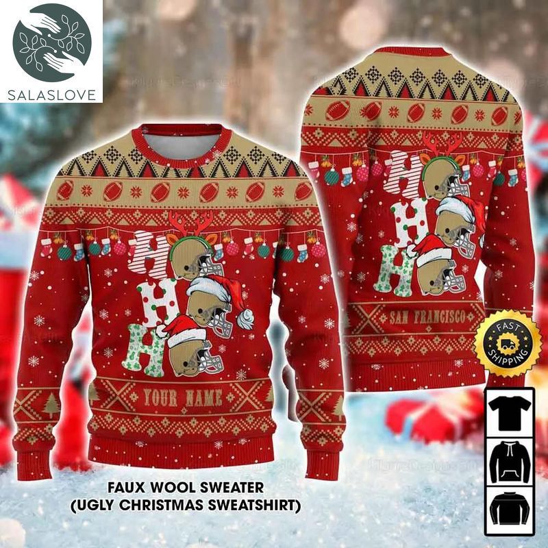 customized san francisco 49ers ugly christmas sweater 1 pttqiz