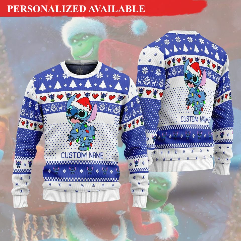 cute stitch ugly christmas sweater 5249